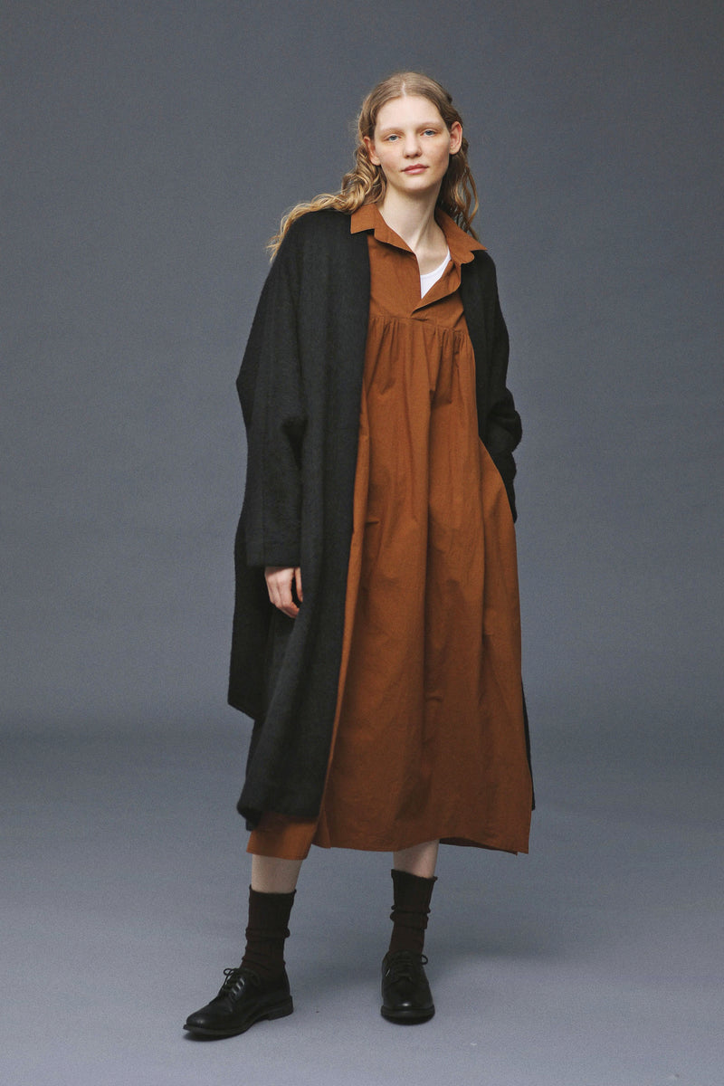 Dolman Gown Coat - Recycled Wool Shaggy