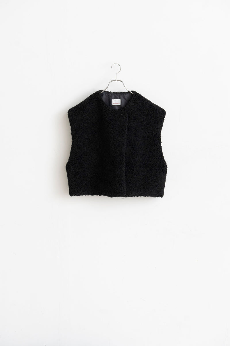 Cropped Boa Vest