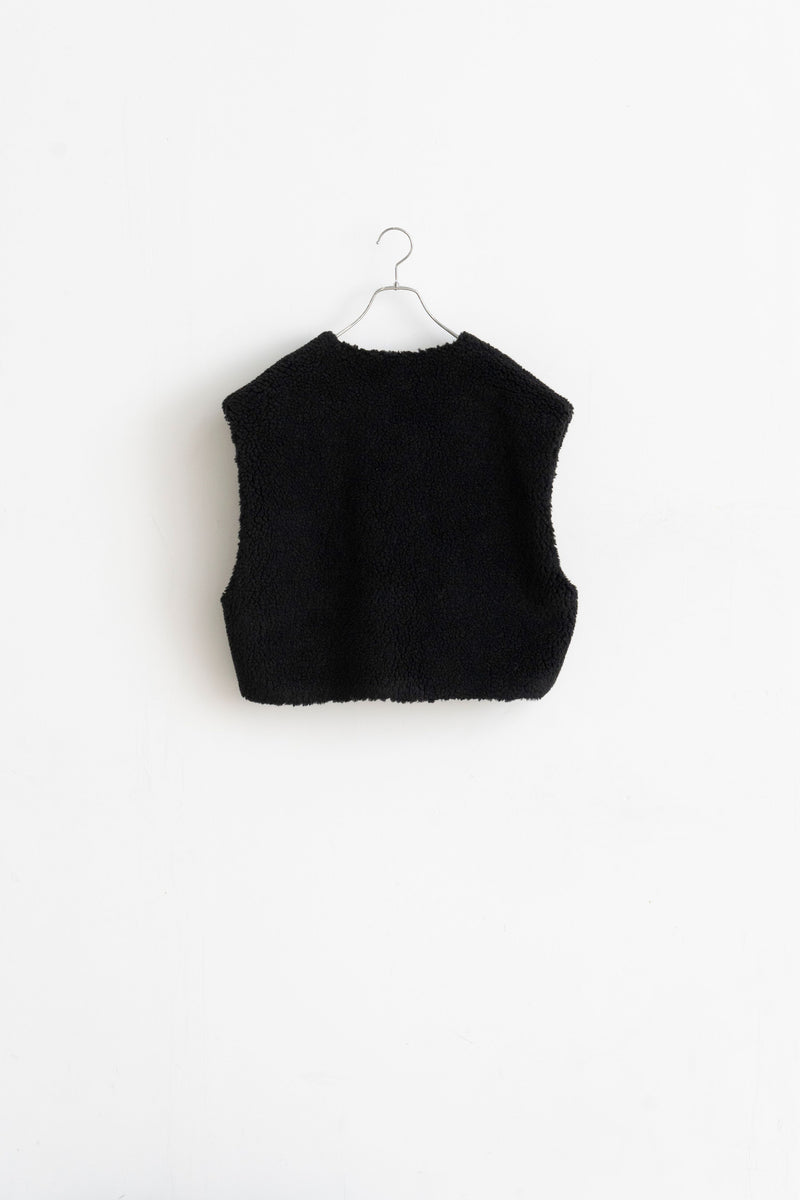 Cropped Boa Vest