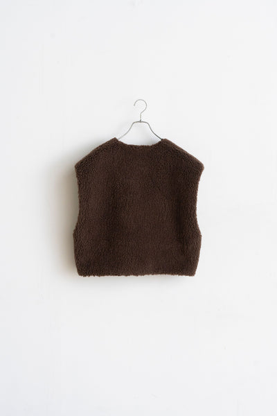 Cropped Boa Vest