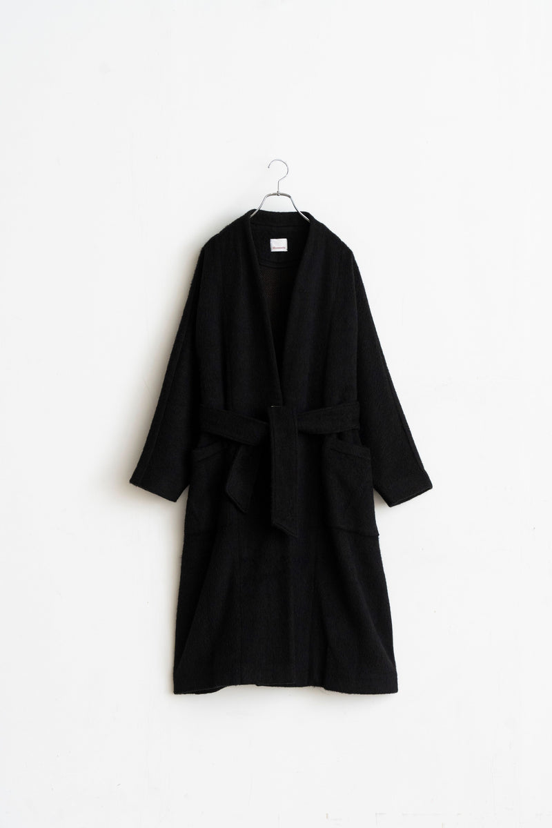 Dolman Gown Coat - Recycled Wool Shaggy