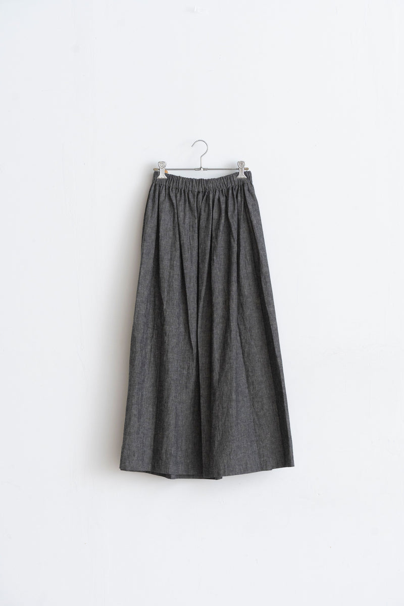 Gather Skirt - L/C Chambray