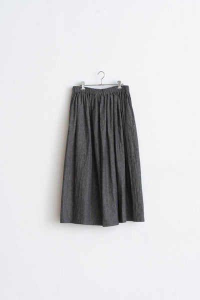 Gather Skirt - L/C Chambray